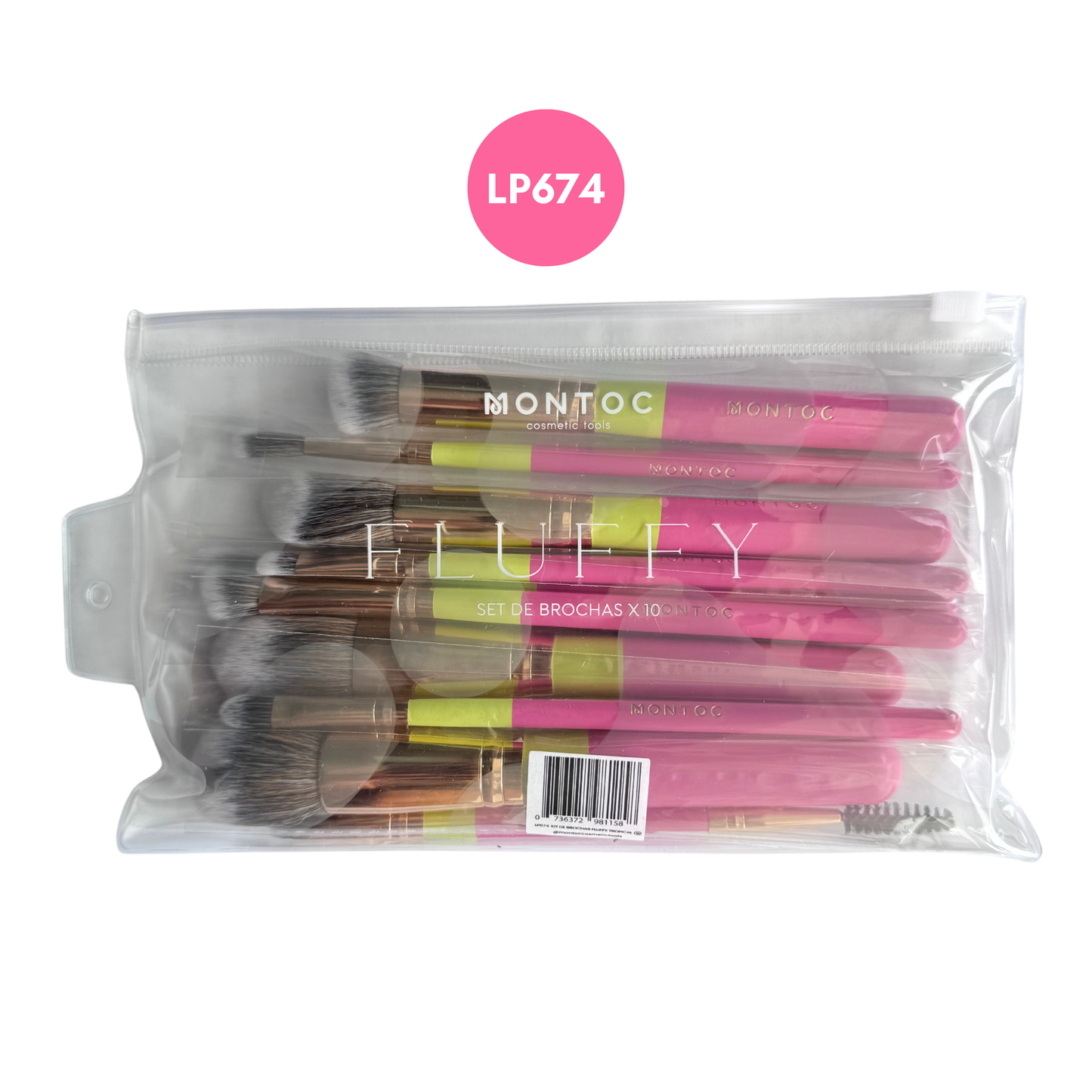 Kit X10 Brochas Fluffy Montoc